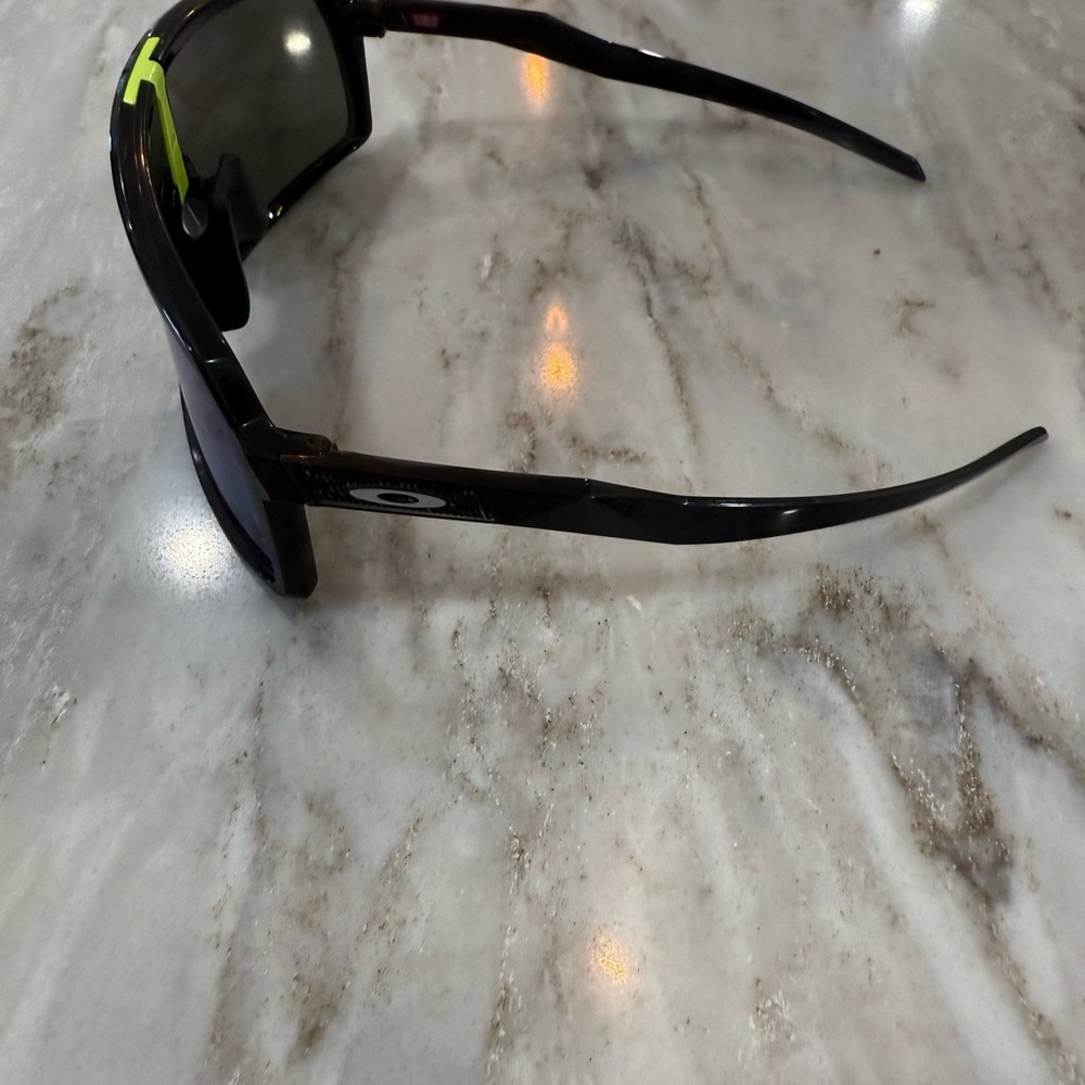 Oakley Sutro Lite Black Sunglasses with Blue-Green Lenses - Picture 6 of 7